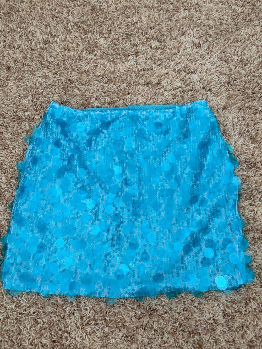 Blue Sequin Skirt
